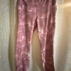 AVIA Pink Tie-Dye Leggings